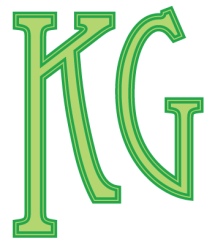 KG Creative logo, with KG in green and Creative in white